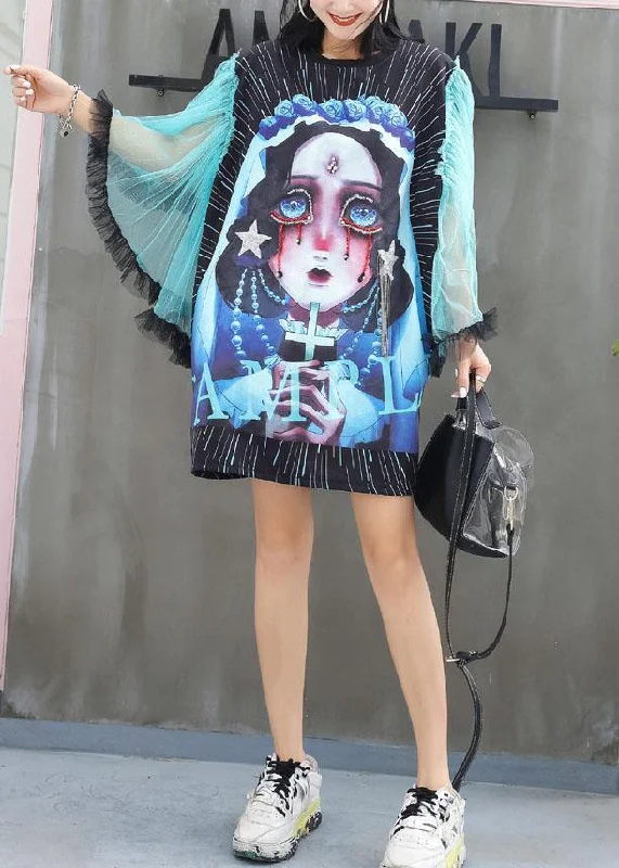 Chic patchwork tulle sleeve cotton top silhouette Shirts black blouses summer Office-Ready Blouse Chic patchwork tulle sleeve cotton top silhouette Shirts black blouses summer Office-Ready Blouse
