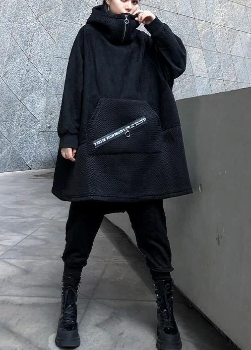 Elegant hooded patchwork cotton tunic pattern Tutorials black blouses Bell Sleeve Blouse Elegant hooded patchwork cotton tunic pattern Tutorials black blouses Bell Sleeve Blouse