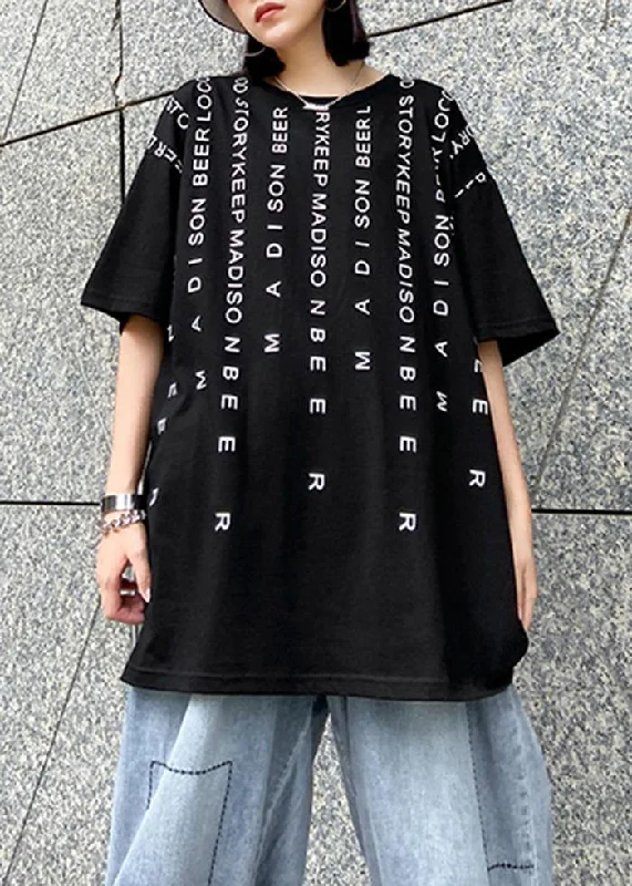 Elegant o neck back side open cotton clothes For Women Tutorials black Letter blouse Stretchy Fitted Blouse Elegant o neck back side open cotton clothes For Women Tutorials black Letter blouse Stretchy Fitted Blouse