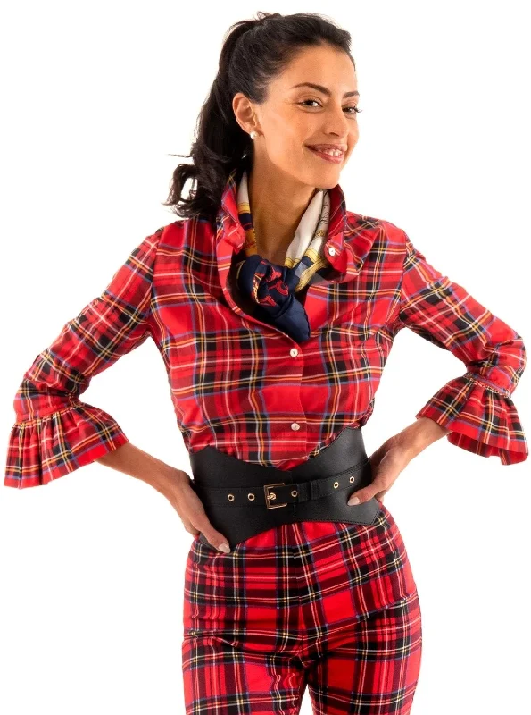 Gretchen Scott Priss Blouse - Duke Of York - Red/Multi Office Formal Blouse
