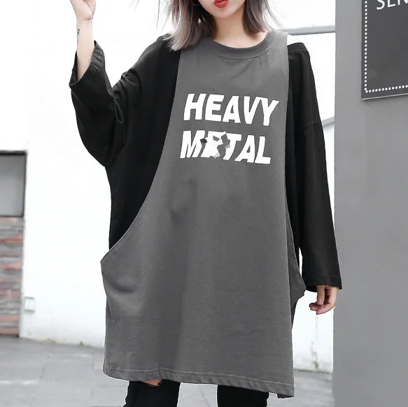 stylish gray cotton blended blouse oversized O neck holiday tops fine patchwork Fake two pieces cotton blended blouses Lightweight Chiffon Blouse stylish gray cotton blended blouse oversized O neck holiday tops fine patchwork Fake two pieces cotton blended blouses Lightweight Chiffon Blouse