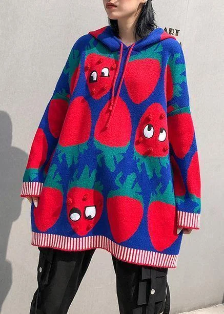 Women blue print Blouse plus size knit tops hooded drawstring tops Short Sleeve Blouse Women blue print Blouse plus size knit tops hooded drawstring tops Short Sleeve Blouse