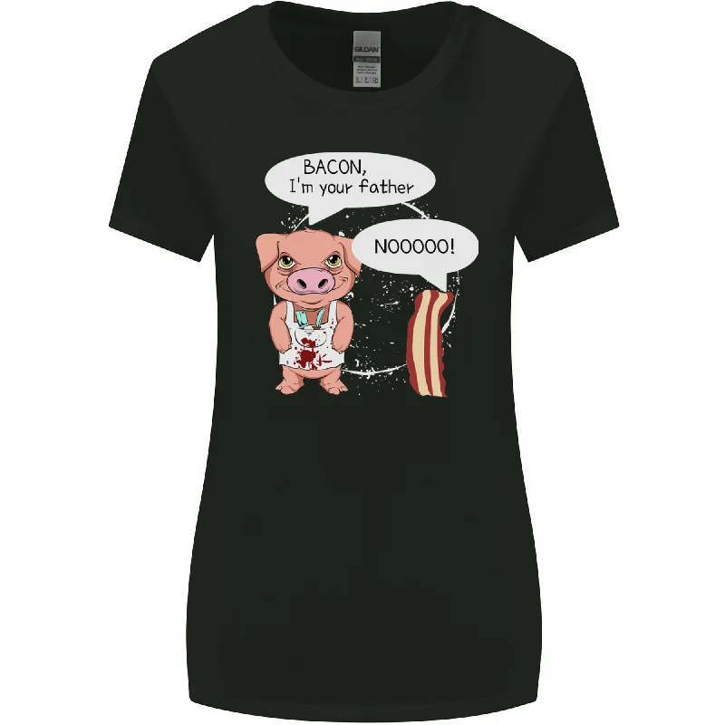 Bacon Im Your Father Funny Food Diet Womens Wider Cut T-Shirt Ribbed T-Shirt High Neck Heavyweight Bacon Im Your Father Funny Food Diet Womens Wider Cut T-Shirt Ribbed T-Shirt High Neck Heavyweight