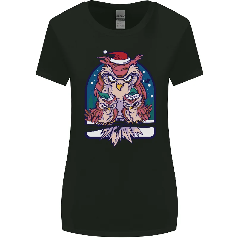 Bah Humbug Grumpy Christmas Owls Womens Wider Cut T-Shirt Jersey Fabric Tulle Fabric Batik Fabric Bah Humbug Grumpy Christmas Owls Womens Wider Cut T-Shirt Jersey Fabric Tulle Fabric Batik Fabric