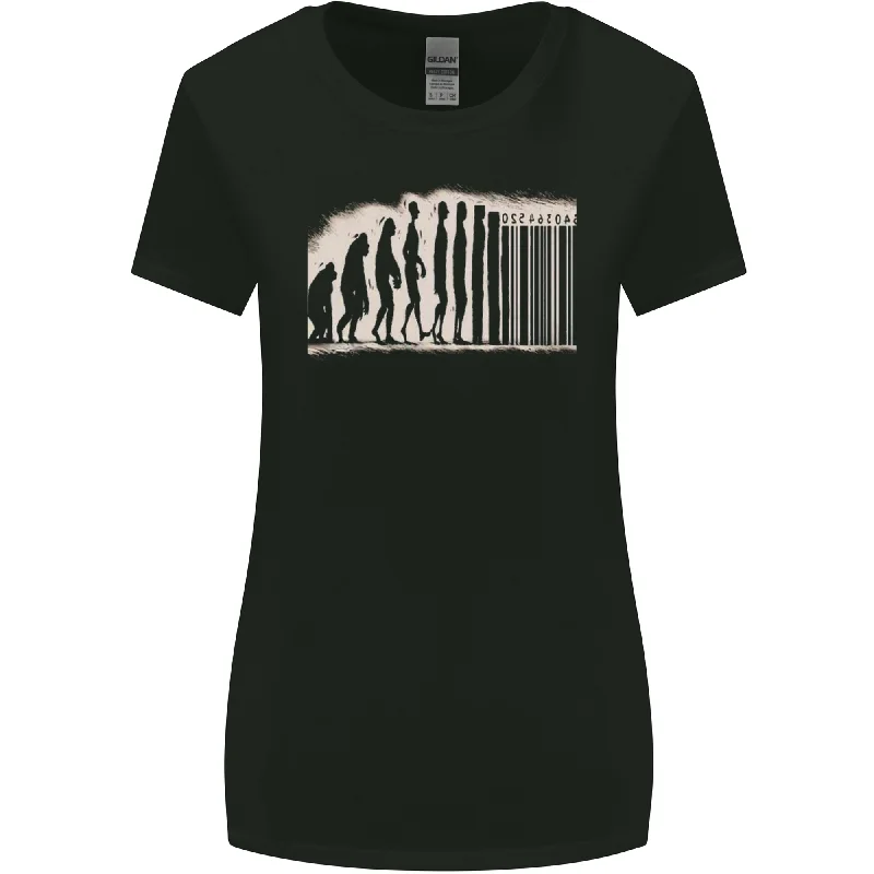 Barcode Evolution Anti-Capitalist Anarchy Womens Wider Cut T-Shirt Polka Dot Checkered Tartan Barcode Evolution Anti-Capitalist Anarchy Womens Wider Cut T-Shirt Polka Dot Checkered Tartan