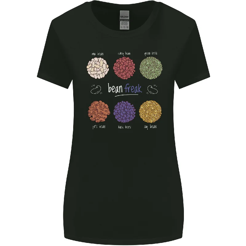 Beans Vegan Kidney Soy Lentils Vegetarian Womens Wider Cut T-Shirt Oversized T-Shirt Spandex breathable