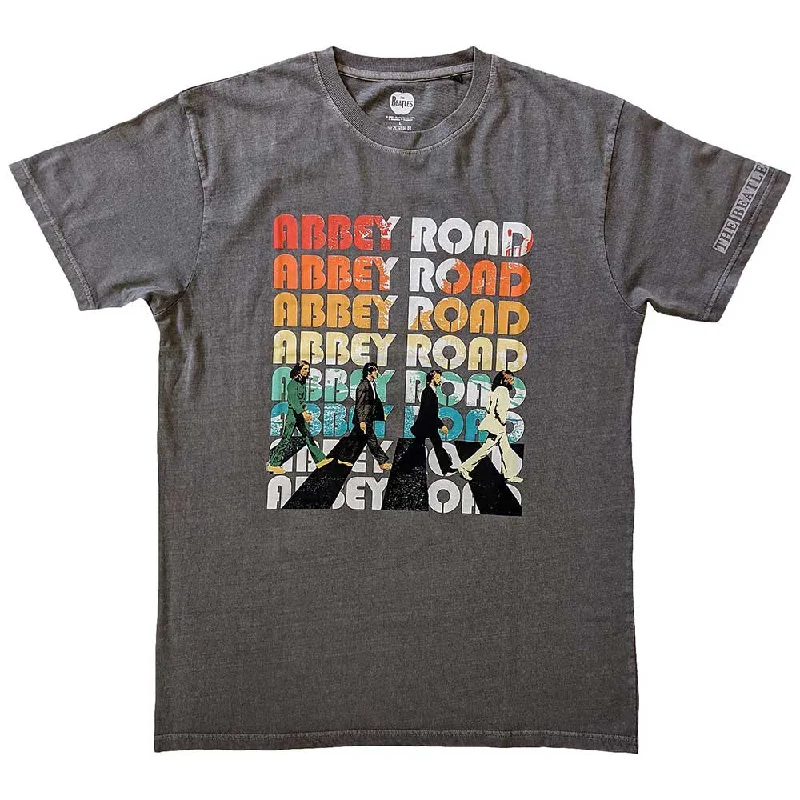 The Beatles | Official Band T-shirt | Abbey Stacked (Sleeve Print) Seamless Knitted Crochet The Beatles | Official Band T-shirt | Abbey Stacked (Sleeve Print) Seamless Knitted Crochet