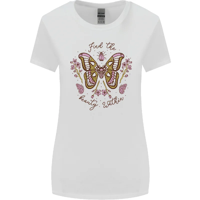 Beauty Within Butterfly Butterflies Womens Wider Cut T-Shirt Houndstooth Herringbone Solid Beauty Within Butterfly Butterflies Womens Wider Cut T-Shirt Houndstooth Herringbone Solid