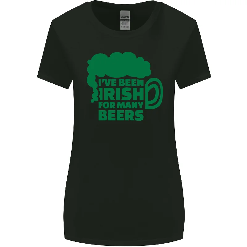 Been Irish for Many Beers St Patricks Day Womens Wider Cut T-Shirt Fleece Fabric Down Fabric Feather Fabric Been Irish for Many Beers St Patricks Day Womens Wider Cut T-Shirt Fleece Fabric Down Fabric Feather Fabric