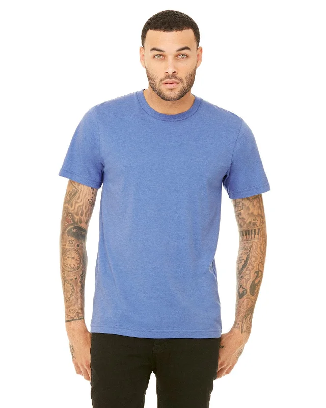 Bella+Canvas Unisex Heather CVC T-Shirt | Hthr Colum Blue Houndstooth Herringbone Solid Bella+Canvas Unisex Heather CVC T-Shirt | Hthr Colum Blue Houndstooth Herringbone Solid