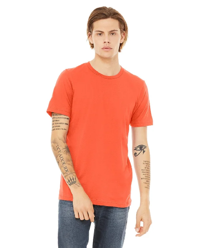 Bella+Canvas Unisex T-Shirt | Coral Solid Print Embellished