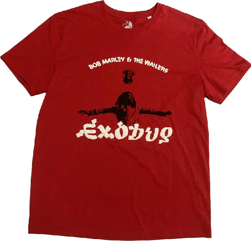 Bob Marley | Official Band Hi-Build T-Shirt | Exodus Arms Outstretched Front Pockets Side Pockets Patch Pockets Bob Marley | Official Band Hi-Build T-Shirt | Exodus Arms Outstretched Front Pockets Side Pockets Patch Pockets