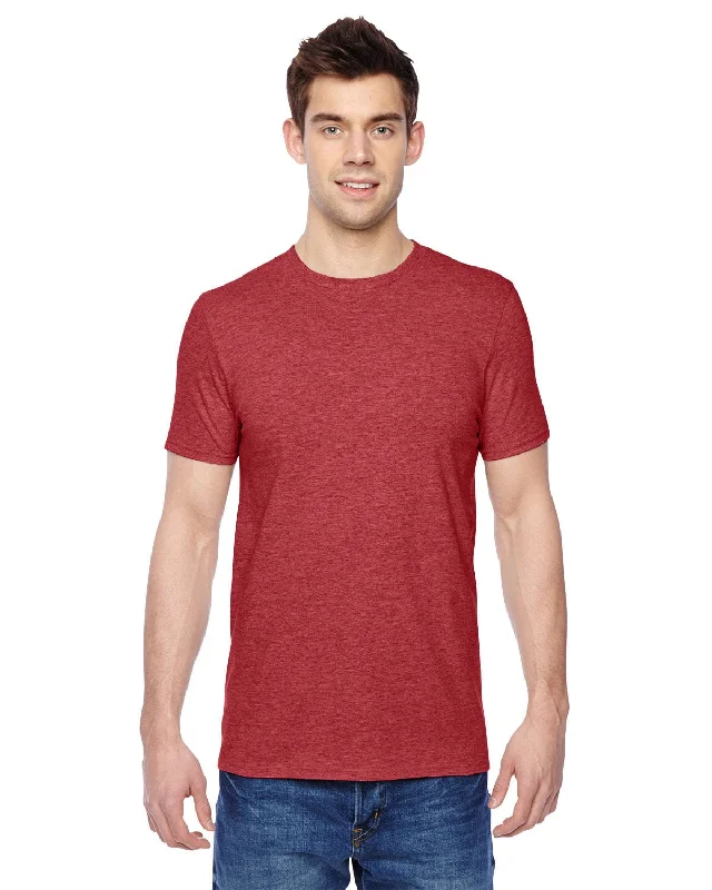 Fruit of the Loom 100% Sofspun Cotton T-Shirt | Brick Heather Terry Blend Velvet Blend Canvas Blend Fruit of the Loom 100% Sofspun Cotton T-Shirt | Brick Heather Terry Blend Velvet Blend Canvas Blend