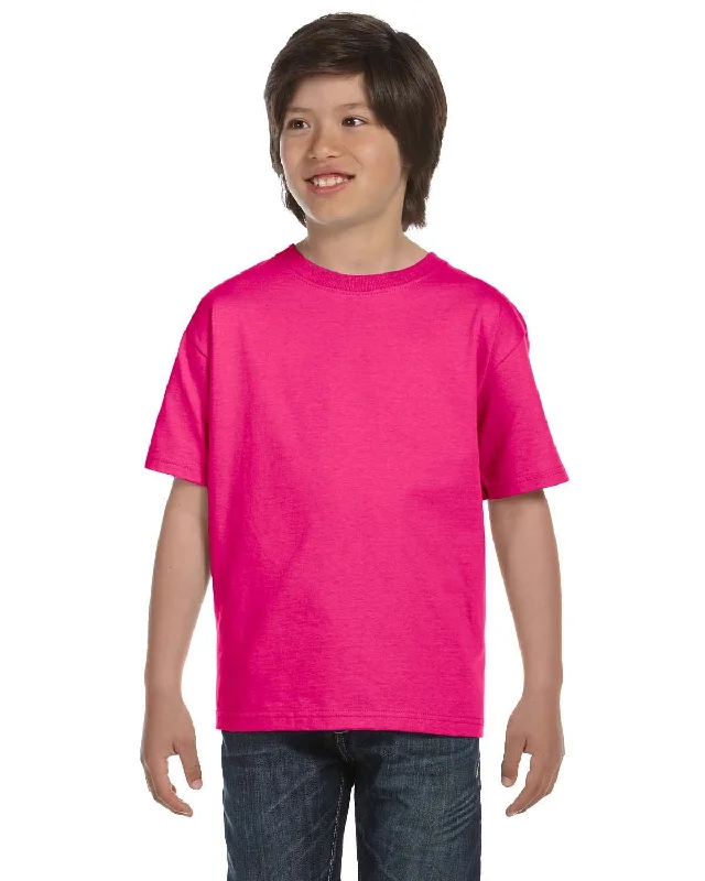 Gildan Youth DryBlend 50/50 T-Shirt | Heliconia Front Pockets Side Pockets Patch Pockets Gildan Youth DryBlend 50/50 T-Shirt | Heliconia Front Pockets Side Pockets Patch Pockets