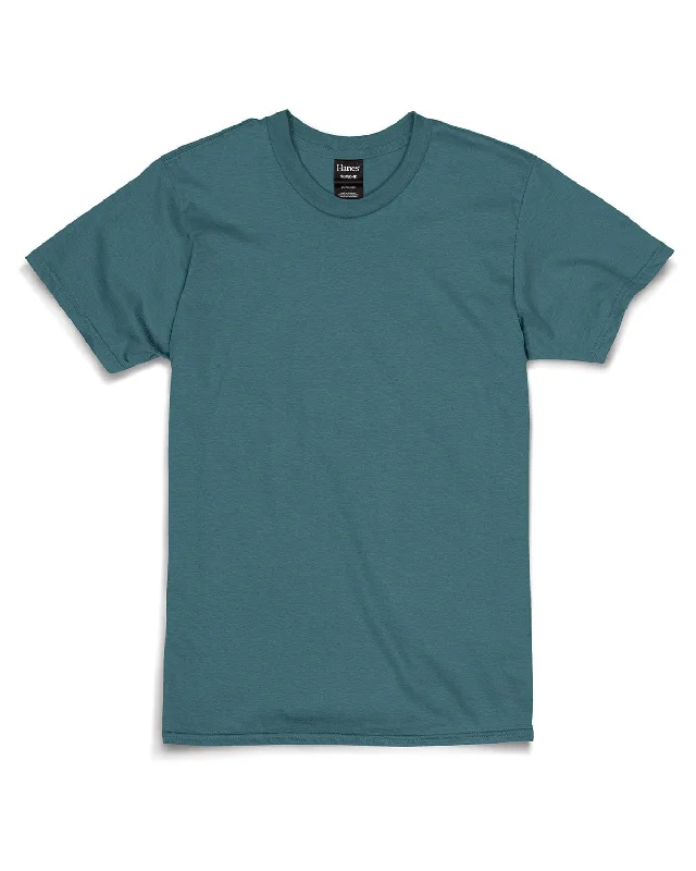 Hanes Combed Cotton T-Shirt | Cactus Heather Zippered Front Buttoned Front Snap Front