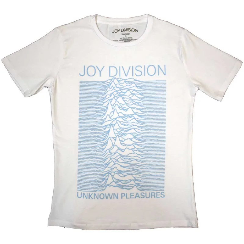 Joy Division | Official Band Ladies T-Shirt | Unknown Pleasures FP white Machine Wash Dry Clean Hand Wash Joy Division | Official Band Ladies T-Shirt | Unknown Pleasures FP white Machine Wash Dry Clean Hand Wash