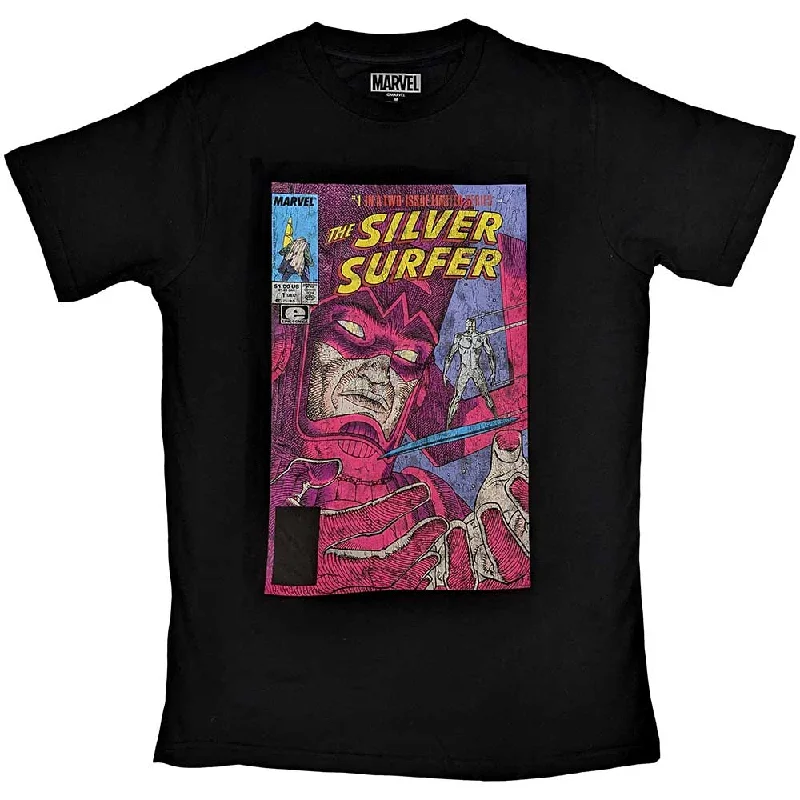 Marvel Comics | Official  Film T-Shirt | Galactus & Silver Surfer Boxy Fit Fitted Loose