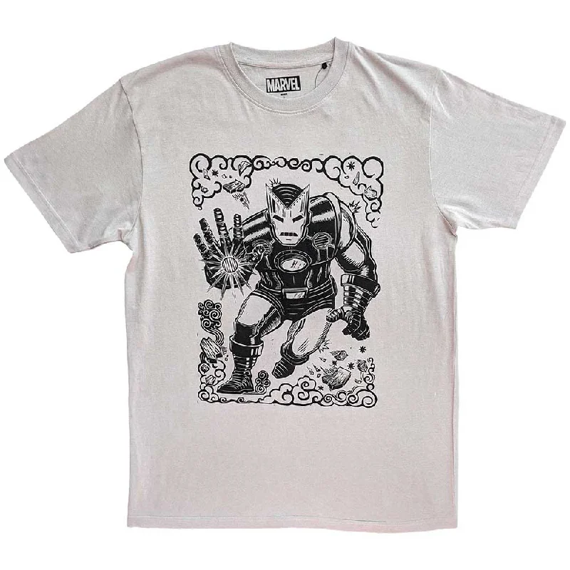 Marvel Comics | Official Film T-Shirt | Iron Man Sketch Welt Pockets Slit Pockets Flap Pockets Marvel Comics | Official Film T-Shirt | Iron Man Sketch Welt Pockets Slit Pockets Flap Pockets