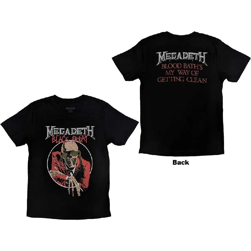 Megadeth | Official Band T-Shirt | Black Friday (Back Print) Wool Fabric Cashmere Fabric Tweed Fabric Megadeth | Official Band T-Shirt | Black Friday (Back Print) Wool Fabric Cashmere Fabric Tweed Fabric