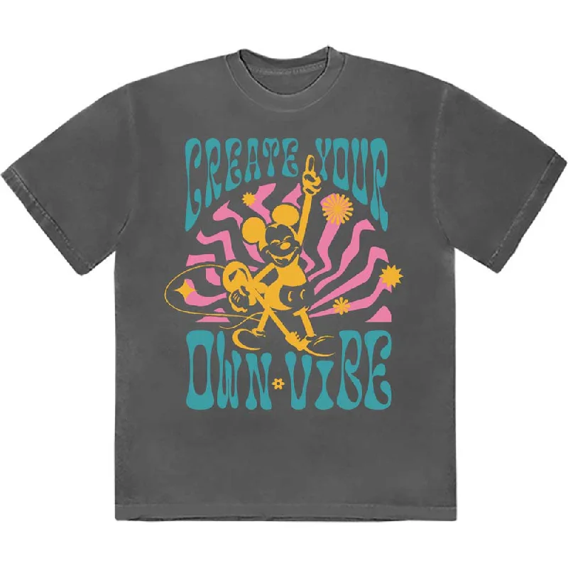 Disney | Official Band T-Shirt | Mickey Mouse Create Vibe Welt Pockets Slit Pockets Flap Pockets Disney | Official Band T-Shirt | Mickey Mouse Create Vibe Welt Pockets Slit Pockets Flap Pockets