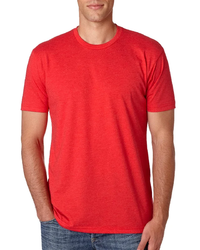 Next Level Mens CVC Crewneck Tee | Red Nylon Fabric Polyester Fabric Spandex Fabric