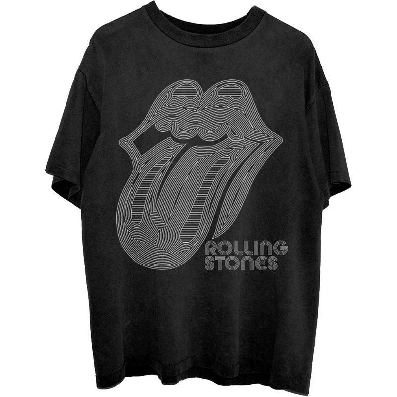 The Rolling Stones | Official Band T-Shirt | Holographic Tongue Asymmetrical Pockets Print The Rolling Stones | Official Band T-Shirt | Holographic Tongue Asymmetrical Pockets Print