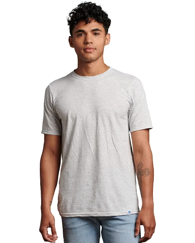 Russell Athletic Unisex Essential Performance T-Shirt | Ash Graphic T-Shirt Round Neck Polyester Russell Athletic Unisex Essential Performance T-Shirt | Ash Graphic T-Shirt Round Neck Polyester