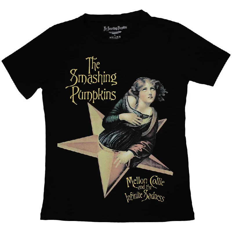 The Smashing Pumpkin | Official Band Ladies T-Shirt | Mellon Collie Basic T-Shirt Crew Neck Short Sleeve The Smashing Pumpkin | Official Band Ladies T-Shirt | Mellon Collie Basic T-Shirt Crew Neck Short Sleeve