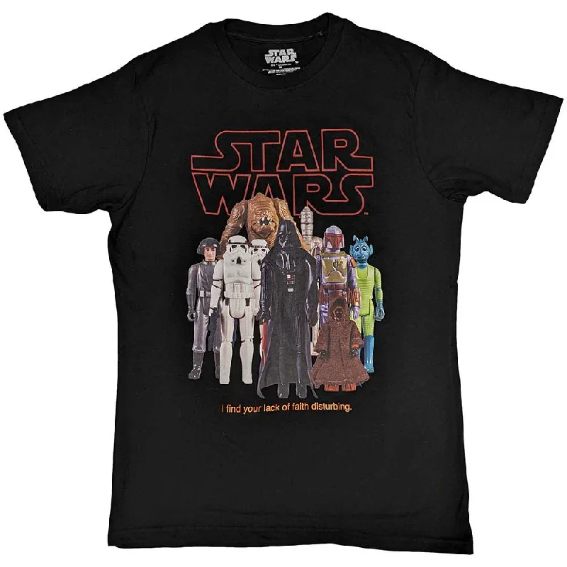 Star Wars | Official  Film T-Shirt | Empire Toy Figures Spandex Blend Rayon Blend Denim Blend