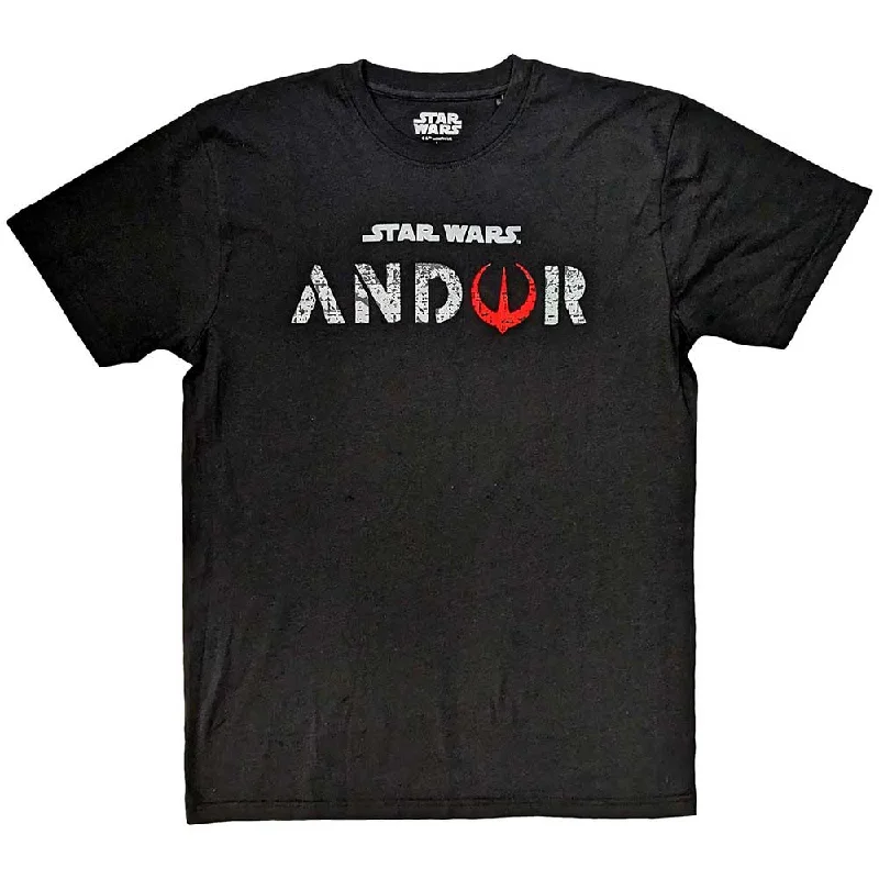 Star Wars | Official  Film T-Shirt | Andor Logo Zippered Buttoned Snapped