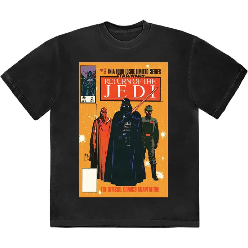 Star Wars | Official Band T-Shirt | Return Of The Jedi Comic Cover Spandex Blend Rayon Blend Denim Blend Star Wars | Official Band T-Shirt | Return Of The Jedi Comic Cover Spandex Blend Rayon Blend Denim Blend