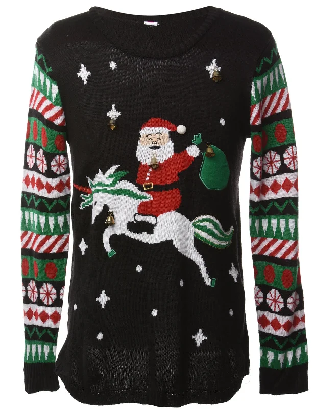 Beyond Retro Reworked Christmas Jumper With Bells - L Nylon Fabric Polyester Fabric Spandex Fabric Beyond Retro Reworked Christmas Jumper With Bells - L Nylon Fabric Polyester Fabric Spandex Fabric