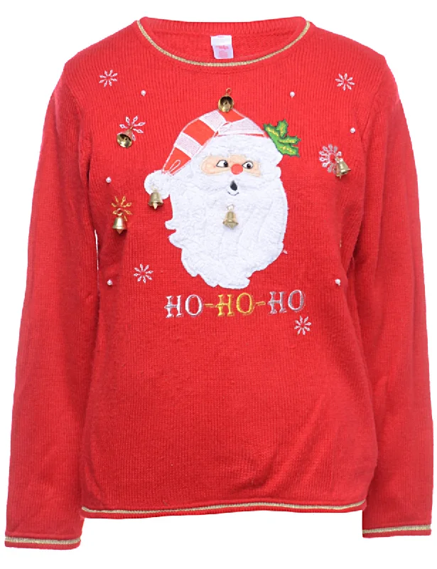 Beyond Retro Reworked Christmas Jumper With Bells - M Anti-Pilling Anti-Shrink Durable Beyond Retro Reworked Christmas Jumper With Bells - M Anti-Pilling Anti-Shrink Durable