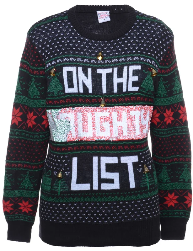 Beyond Retro Reworked Christmas Jumper With Bells - M Iron Safe Non-Iron Wrinkle Free Beyond Retro Reworked Christmas Jumper With Bells - M Iron Safe Non-Iron Wrinkle Free