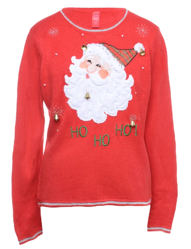 Beyond Retro Reworked Christmas Jumper With Bells - XL Lace Blend Ribbed Blend Corduroy Blend Beyond Retro Reworked Christmas Jumper With Bells - XL Lace Blend Ribbed Blend Corduroy Blend