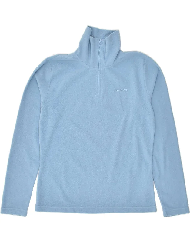 INVICTA Womens Zip Neck Fleece Jumper UK 14 Large Blue Polyester Elasticated Padded Insulated INVICTA Womens Zip Neck Fleece Jumper UK 14 Large Blue Polyester Elasticated Padded Insulated
