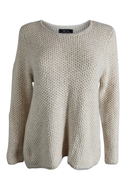 ISABEL MARANT Cotton Blend Crew Neck Cream Jumper (IT 44) Jersey Fabric Tulle Fabric Batik Fabric ISABEL MARANT Cotton Blend Crew Neck Cream Jumper (IT 44) Jersey Fabric Tulle Fabric Batik Fabric