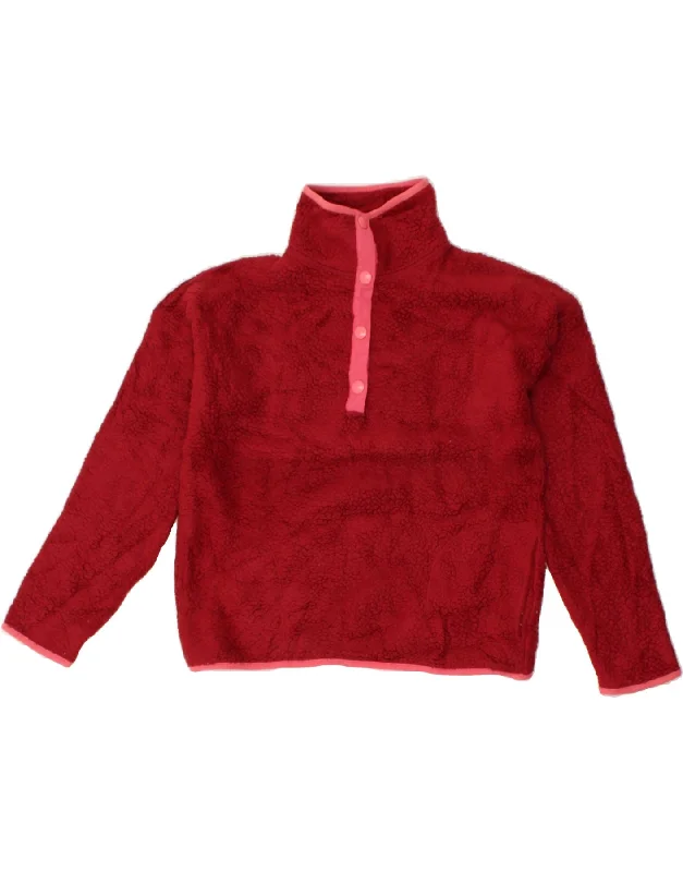 J. CREW Womens Button Neck Fleece Jumper UK 6 XS Red Polyester Sequined Glittery Shiny J. CREW Womens Button Neck Fleece Jumper UK 6 XS Red Polyester Sequined Glittery Shiny