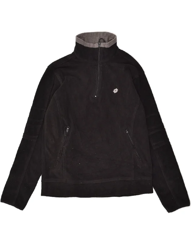 LOTTO Womens Zip Fleece Jumper UK 20 2XL Black Polyester Nylon Fabric Polyester Fabric Spandex Fabric LOTTO Womens Zip Fleece Jumper UK 20 2XL Black Polyester Nylon Fabric Polyester Fabric Spandex Fabric