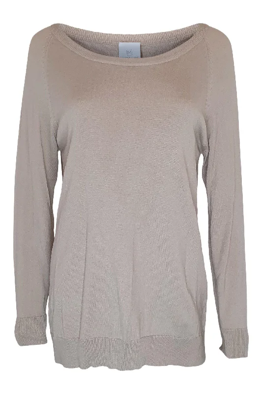 MADELEINE Cream Fine Knit Boat Neck Jumper (GB 14) Slim Fit Regular Fit Oversized
