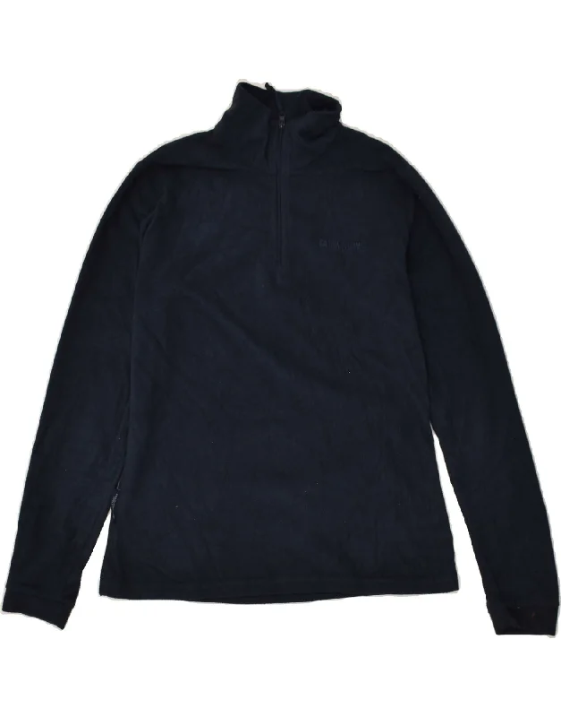 MOUNTAIN WAREHOUSE Womens Zip Neck Fleece Jumper UK 10 Small Navy Blue Cable Knit Ribbed Knit Lace Knit MOUNTAIN WAREHOUSE Womens Zip Neck Fleece Jumper UK 10 Small Navy Blue Cable Knit Ribbed Knit Lace Knit