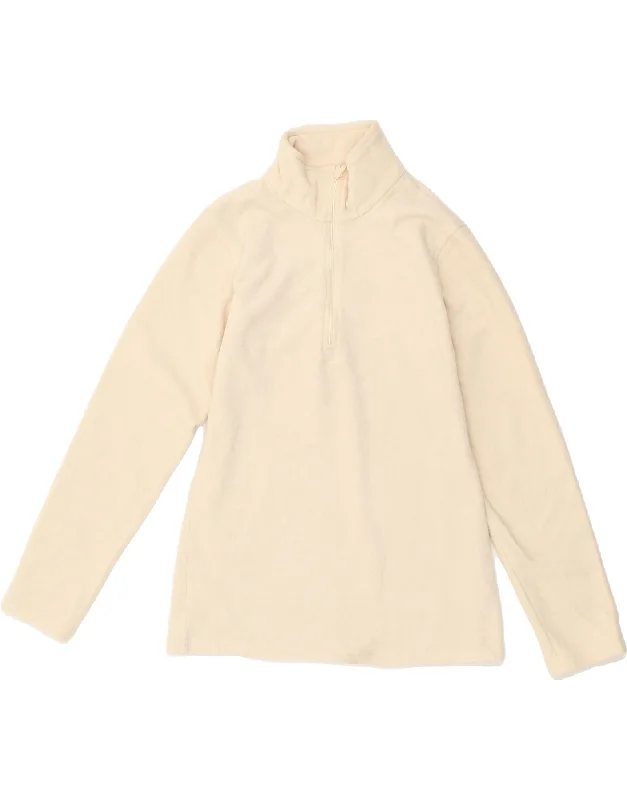 MOUNTAIN WAREHOUSE Womens Zip Neck Fleece Jumper UK 10 Small Off White Jersey Fabric Tulle Fabric Batik Fabric MOUNTAIN WAREHOUSE Womens Zip Neck Fleece Jumper UK 10 Small Off White Jersey Fabric Tulle Fabric Batik Fabric