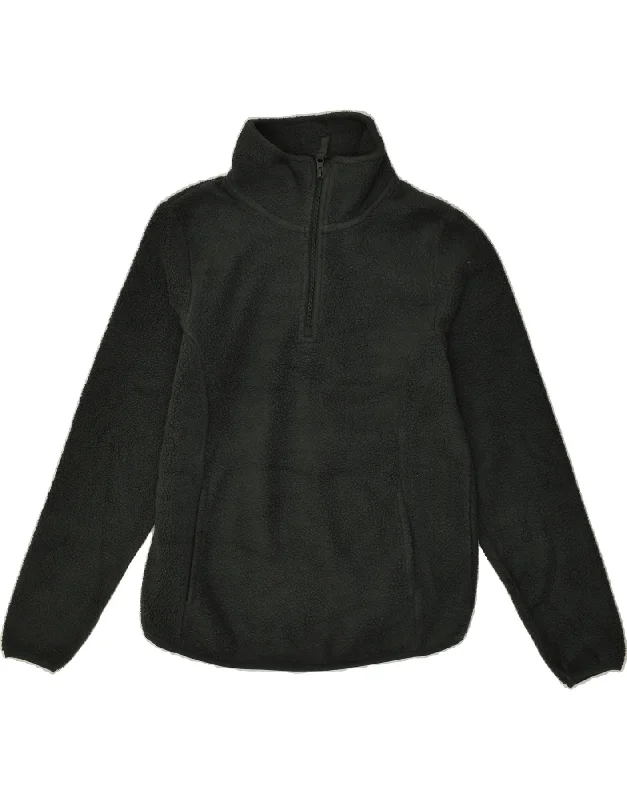 MOUNTAIN WAREHOUSE Womens Zip Neck Fleece Jumper UK 12 Medium Green Herringbone Houndstooth Plaid MOUNTAIN WAREHOUSE Womens Zip Neck Fleece Jumper UK 12 Medium Green Herringbone Houndstooth Plaid