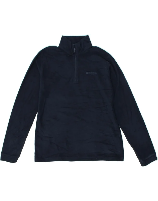 MOUNTAIN WAREHOUSE Womens Zip Neck Fleece Jumper UK 12 Medium Navy Blue Slim Fit Regular Fit Oversized MOUNTAIN WAREHOUSE Womens Zip Neck Fleece Jumper UK 12 Medium Navy Blue Slim Fit Regular Fit Oversized
