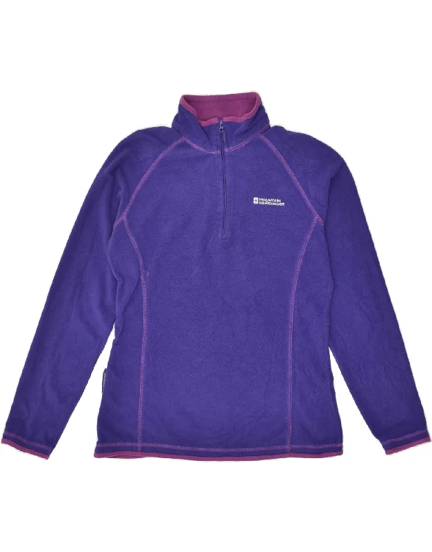 MOUNTAIN WAREHOUSE Womens Zip Neck Fleece Jumper UK 12 Medium Purple Hooded Caped Shawl Collar MOUNTAIN WAREHOUSE Womens Zip Neck Fleece Jumper UK 12 Medium Purple Hooded Caped Shawl Collar