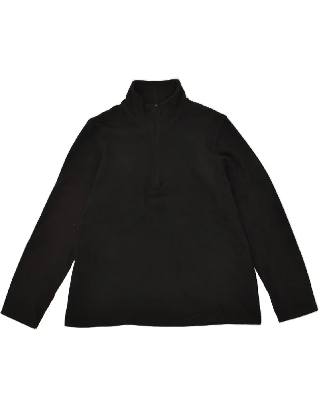 MOUNTAIN WAREHOUSE Womens Zip Neck Fleece Jumper UK 16 Large Black Polka Dot Checkered Tartan MOUNTAIN WAREHOUSE Womens Zip Neck Fleece Jumper UK 16 Large Black Polka Dot Checkered Tartan