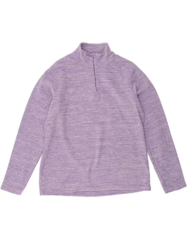 MOUNTAIN WAREHOUSE Womens Zip Neck Fleece Jumper UK 16 Large Purple Terry Terry Cloth Terry Knit MOUNTAIN WAREHOUSE Womens Zip Neck Fleece Jumper UK 16 Large Purple Terry Terry Cloth Terry Knit