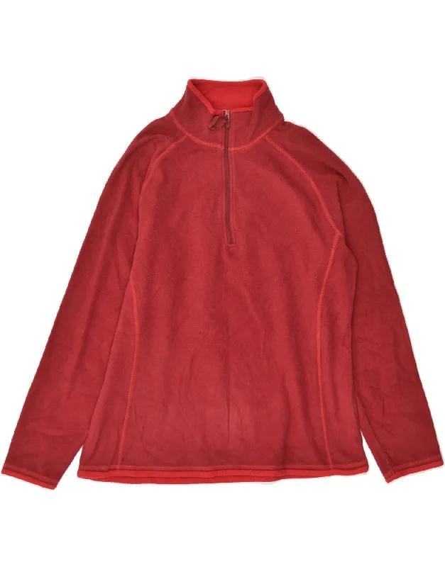 MOUNTAIN WAREHOUSE Womens Zip Neck Fleece Jumper UK 16 Large Red Polyester Chenille Brocade Lace MOUNTAIN WAREHOUSE Womens Zip Neck Fleece Jumper UK 16 Large Red Polyester Chenille Brocade Lace
