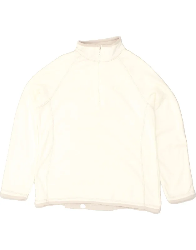 MOUNTAIN WAREHOUSE Womens Zip Neck Fleece Jumper UK 18 XL White Polyester Machine Wash Dry Clean Hand Wash MOUNTAIN WAREHOUSE Womens Zip Neck Fleece Jumper UK 18 XL White Polyester Machine Wash Dry Clean Hand Wash