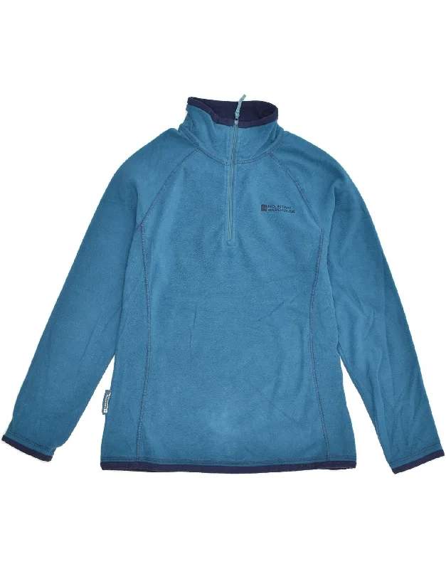 MOUNTAIN WAREHOUSE Womens Zip Neck Fleece Jumper UK 8 Small Blue Polyester Spandex Blend Rayon Blend Denim Blend MOUNTAIN WAREHOUSE Womens Zip Neck Fleece Jumper UK 8 Small Blue Polyester Spandex Blend Rayon Blend Denim Blend
